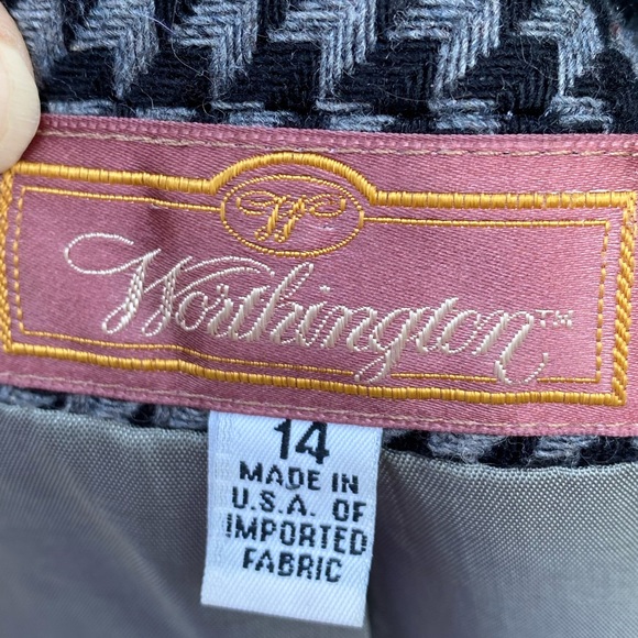 Vintage 90s Herringbone Wool Navy Gray Blazer - Picture 9 of 13